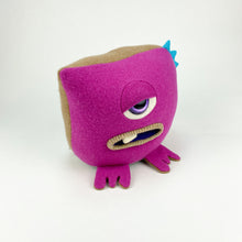 Load image into Gallery viewer, Lloyd the pink cyclops handmade plush monster