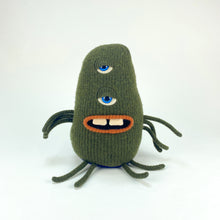 Load image into Gallery viewer, Stewart the two-eyed handmade plush monster
