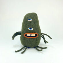 Load image into Gallery viewer, Stewart the two-eyed handmade plush monster