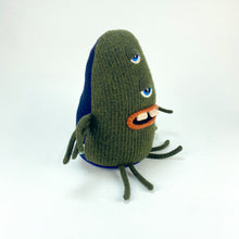 Load image into Gallery viewer, Stewart the two-eyed handmade plush monster