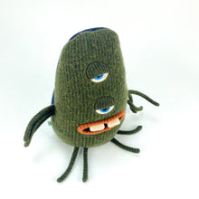 Load image into Gallery viewer, Stewart the two-eyed handmade plush monster