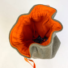 Load image into Gallery viewer, khaki grey monster cyclops drawstring dice bag