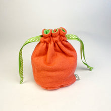 Load image into Gallery viewer, orange my friend monster™ drawstring cyclops DnD dice bag
