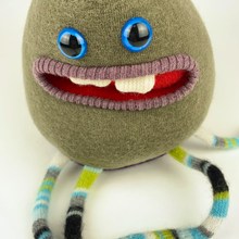 Load image into Gallery viewer, Cameron the plush friendly handmade monster stuffy