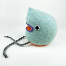 Load image into Gallery viewer, Damien the fuzzy plush handmade monster stuffy