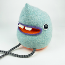 Load image into Gallery viewer, Damien the fuzzy plush handmade monster stuffy
