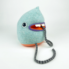 Load image into Gallery viewer, Damien the fuzzy plush handmade monster stuffy