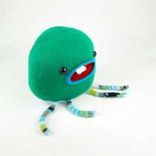 Load image into Gallery viewer, Warble the green plush friendly monster