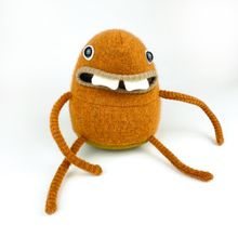 Load image into Gallery viewer, Rocky the handmade upcycled sweater monster plush toy