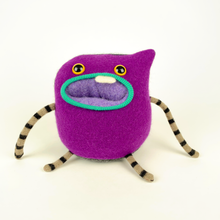 Load image into Gallery viewer, Waffles the handmade plush sweater monster