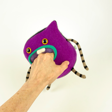 Load image into Gallery viewer, Waffles the handmade plush sweater monster