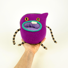 Load image into Gallery viewer, Waffles the handmade plush sweater monster
