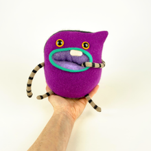Load image into Gallery viewer, Waffles the handmade plush sweater monster