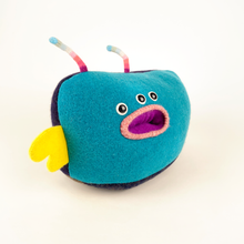 Load image into Gallery viewer, Woobie the handmade stuffed monster plush toy