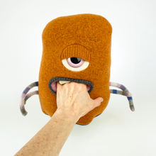 Load image into Gallery viewer, Bert the handmade stuffed monster plush