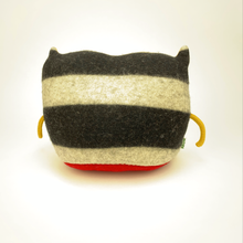 Load image into Gallery viewer, Sir Snuffles the yellow handmade stuffed moustache monster plush