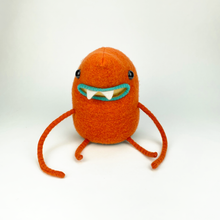 Load image into Gallery viewer, Stu the orange plush my friend monster™ wool sweater stuffy