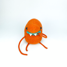 Load image into Gallery viewer, Stu the orange plush my friend monster™ wool sweater stuffy
