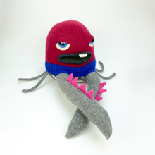 Load image into Gallery viewer, Cruncher the plush octopus style my friend monster™ wool sweater stuffy