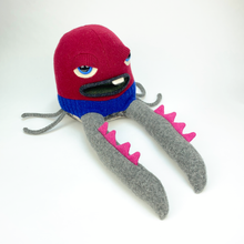 Load image into Gallery viewer, Cruncher the plush octopus style my friend monster™ wool sweater stuffy