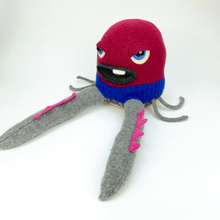 Load image into Gallery viewer, Cruncher the plush octopus style my friend monster™ wool sweater stuffy