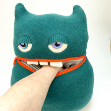 Load image into Gallery viewer, Blinker the zipper mouth pyjama bag monster