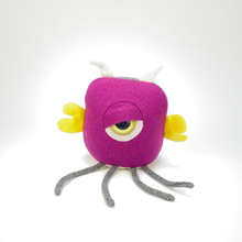 Load image into Gallery viewer, Doodle the cyclops monster plush stuffy with wings
