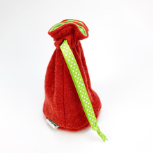Load image into Gallery viewer, Red monster cyclops drawstring dice bag for role playing games