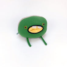 Load image into Gallery viewer, Tripp the green my friend monster™ wool sweater upcycled stuffy