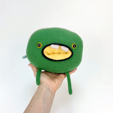 Load image into Gallery viewer, Tripp the green my friend monster™ wool sweater upcycled stuffy