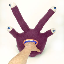 Load image into Gallery viewer, Syd the tentacle eyed handmade stuffed my friend monster™ plushie