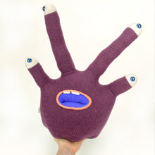 Load image into Gallery viewer, Syd the tentacle eyed handmade stuffed my friend monster™ plushie
