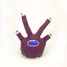 Load image into Gallery viewer, Syd the tentacle eyed handmade stuffed my friend monster™ plushie