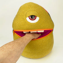 Load image into Gallery viewer, Ollie the my friend monster™ plush zipper mouth sweater stuffed animal
