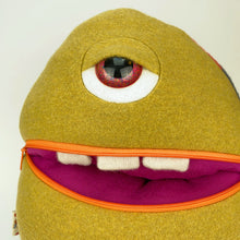 Load image into Gallery viewer, Ollie the my friend monster™ plush zipper mouth sweater stuffed animal
