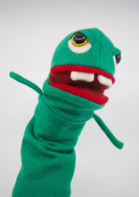 Load image into Gallery viewer, Albert the green monster hand puppet