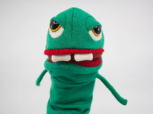Load image into Gallery viewer, Albert the green monster hand puppet