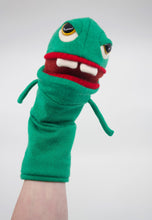 Load image into Gallery viewer, Albert the green monster hand puppet