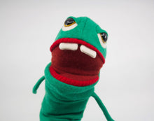Load image into Gallery viewer, Albert the green monster hand puppet