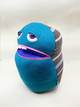 Load image into Gallery viewer, Sherman the zipper mouth pyjama bag monster
