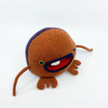 Load image into Gallery viewer, Gobbles the plush upcycled wool sweater creature