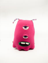 Load image into Gallery viewer, Georgie the pink two eyed monster