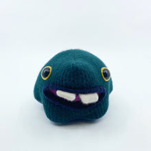 Load image into Gallery viewer, Brock the friendly monster plushie with two teeth