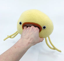 Load image into Gallery viewer, Flounce the plush yellow sweater monster