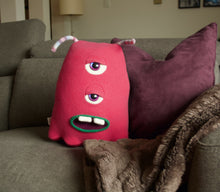 Load image into Gallery viewer, Georgie the pink two eyed monster