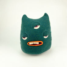 Load image into Gallery viewer, Allan the three-eyed handmade plush monster
