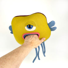 Load image into Gallery viewer, Sherry the plush friendly handmade monster stuffy
