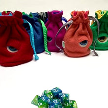 Load and play video in Gallery viewer, custom made cyclops drawstring dice bag for role playing games
