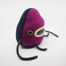 Load image into Gallery viewer, Flump the friendly plush upcycled sweater monster
