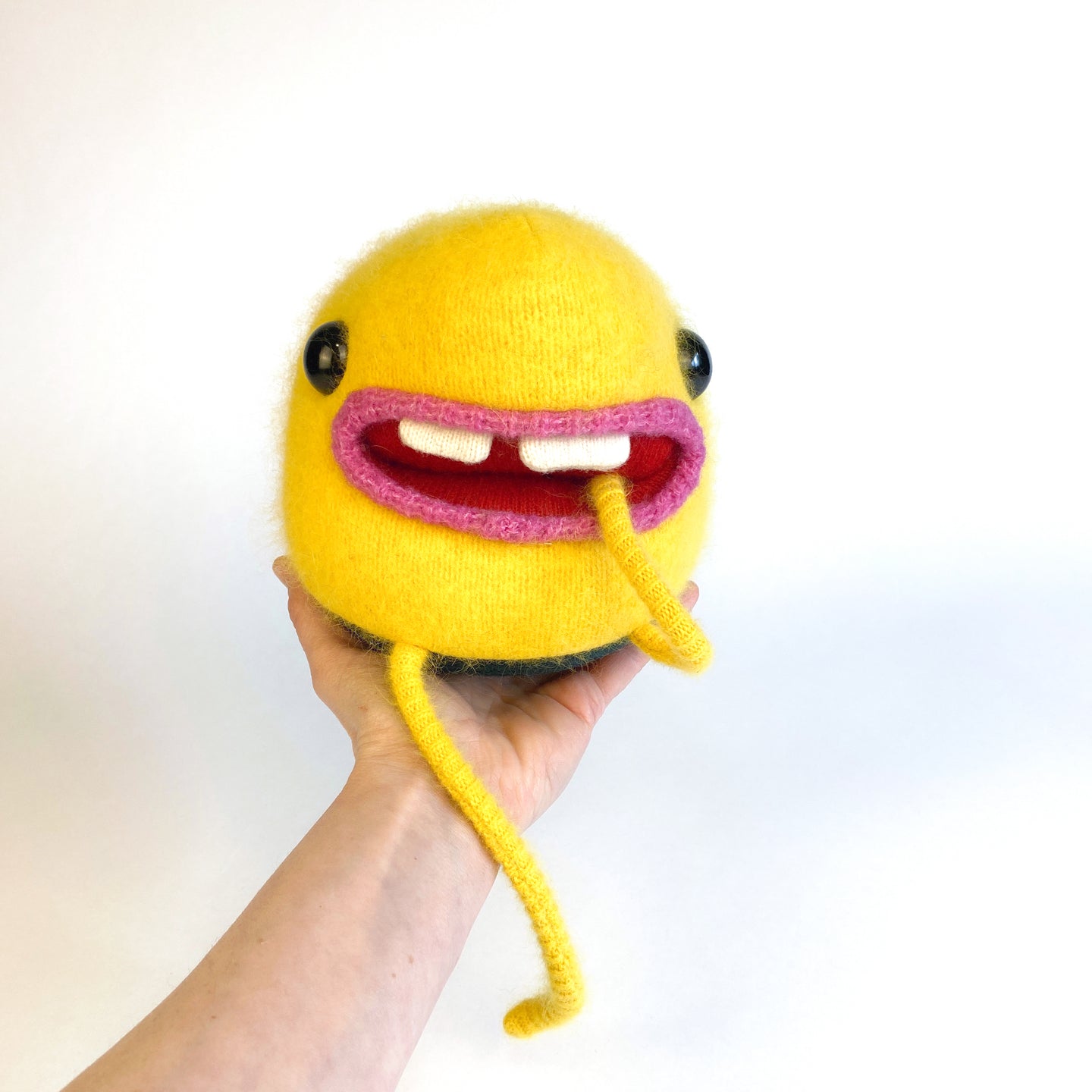 fluffy yellow monster plush 